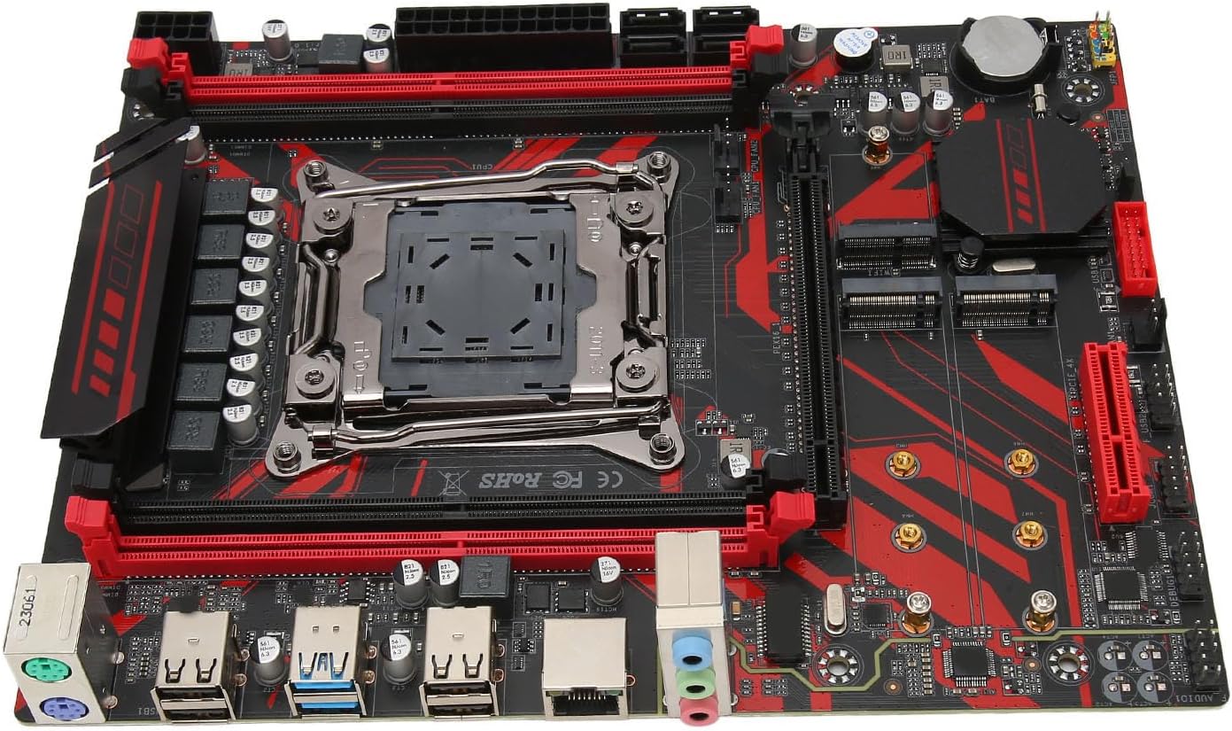 X99 LGA 2011 V3 Gaming Motherboard,Micro ATX Motherboard with RTL8111G Gigabit LAN Card 4 Channel DDR4 Dual M.2 Slots