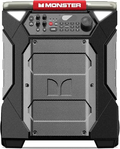 Monster Rockin’ Roller 270 Indoor/Outdoor Portable Bluetooth Speaker | up to 200W of 270 Degree Sound & up to 100 Hours of Playtime