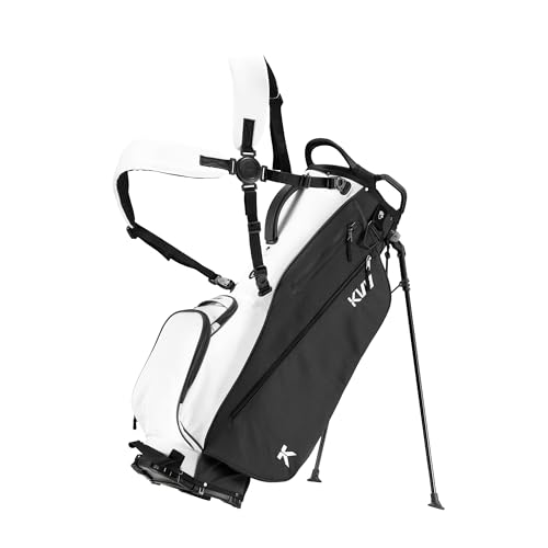 KVV Lightweight Golf Stand Bag with 7 Way Full-Length Dividers, 5 Zippered Pockets, Automatically Adjustable Dual Straps，Elegant Design