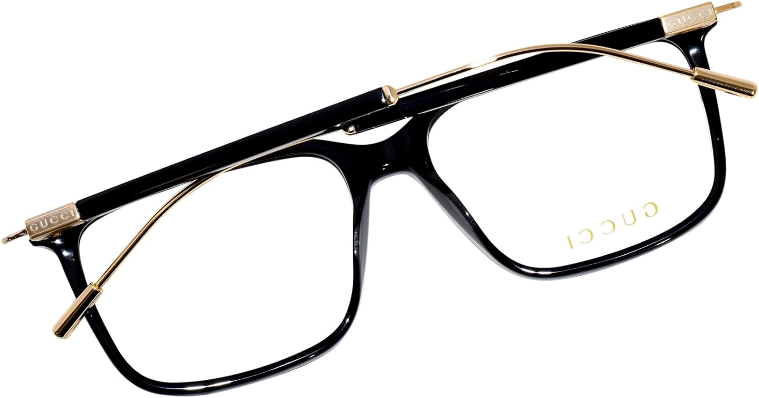 Gucci GG1273O 001 Black Rectangle Men's Eyeglasses