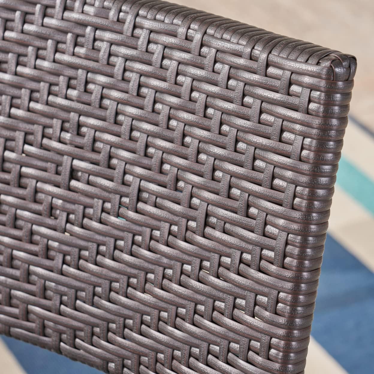 Christopher Knight Home El Paso PE / Iron Dining Chairs, 2-Pcs Set, Multibrown