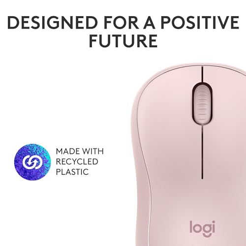 Logitech M185 Wireless Mouse, 2.4GHz with USB Mini Receiver, 12-Month Battery Life, 1000 DPI Optical Tracking, Ambidextrous PC/Mac/Laptop - Swift Grey