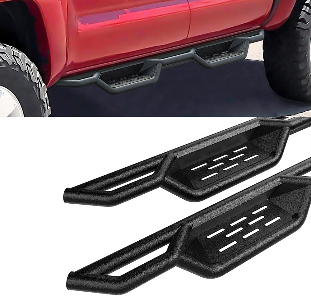 HD Ridez Drop Down Style Running Boards Side Step Rock Slider Compatible with Toyota Tacoma 2005-2022 Double Crew Cab