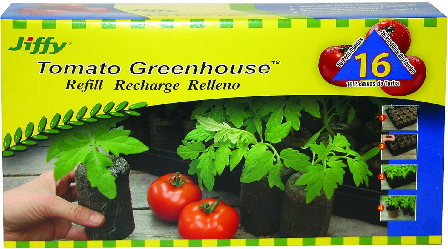 Jiffy Seed Starting Biodegradable 50mm Peat Pellet Refills, 16 Count (J6R16)