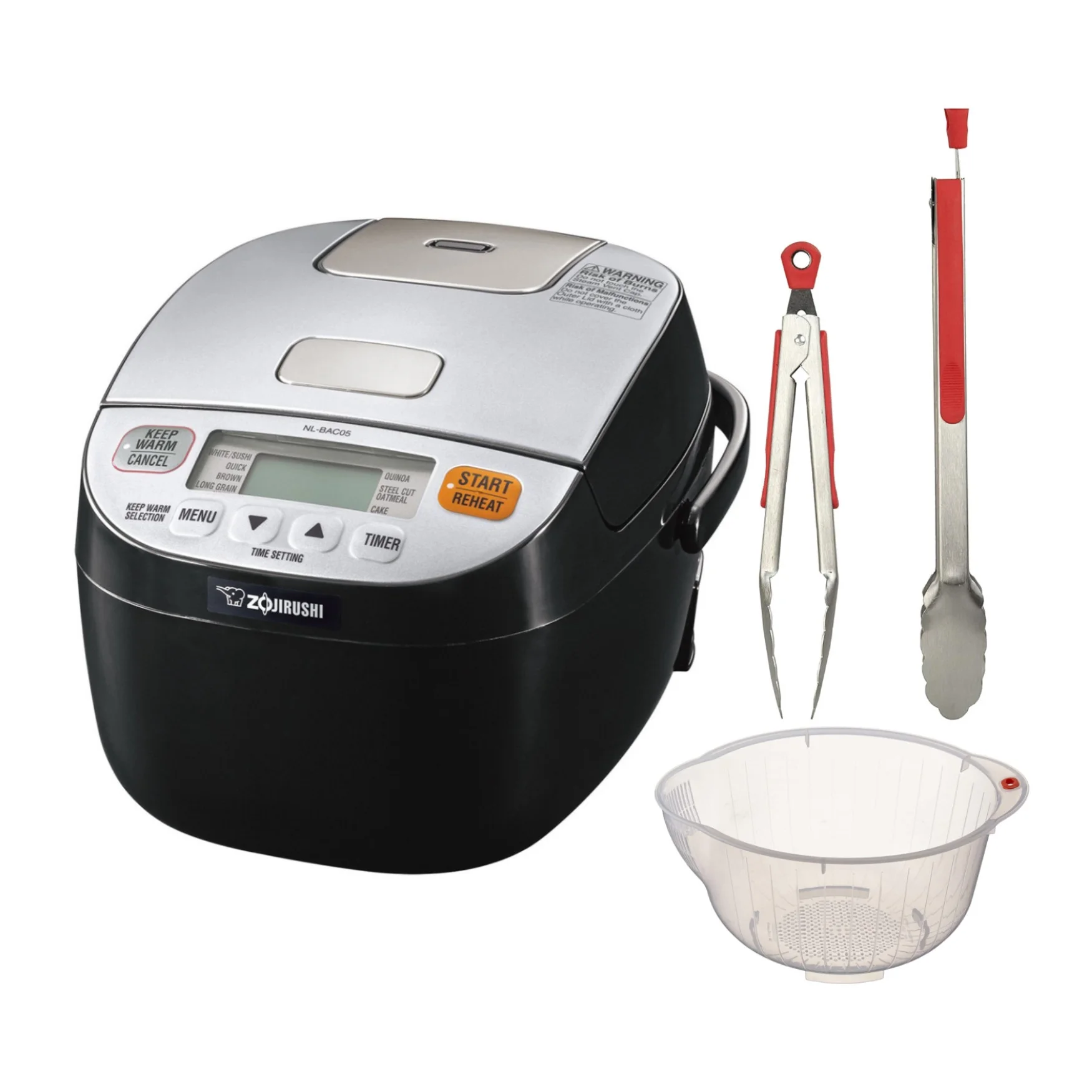 Zojirushi Micom Rice Cooker and Warmer (3-Cup/ Silver Black) Bundle
