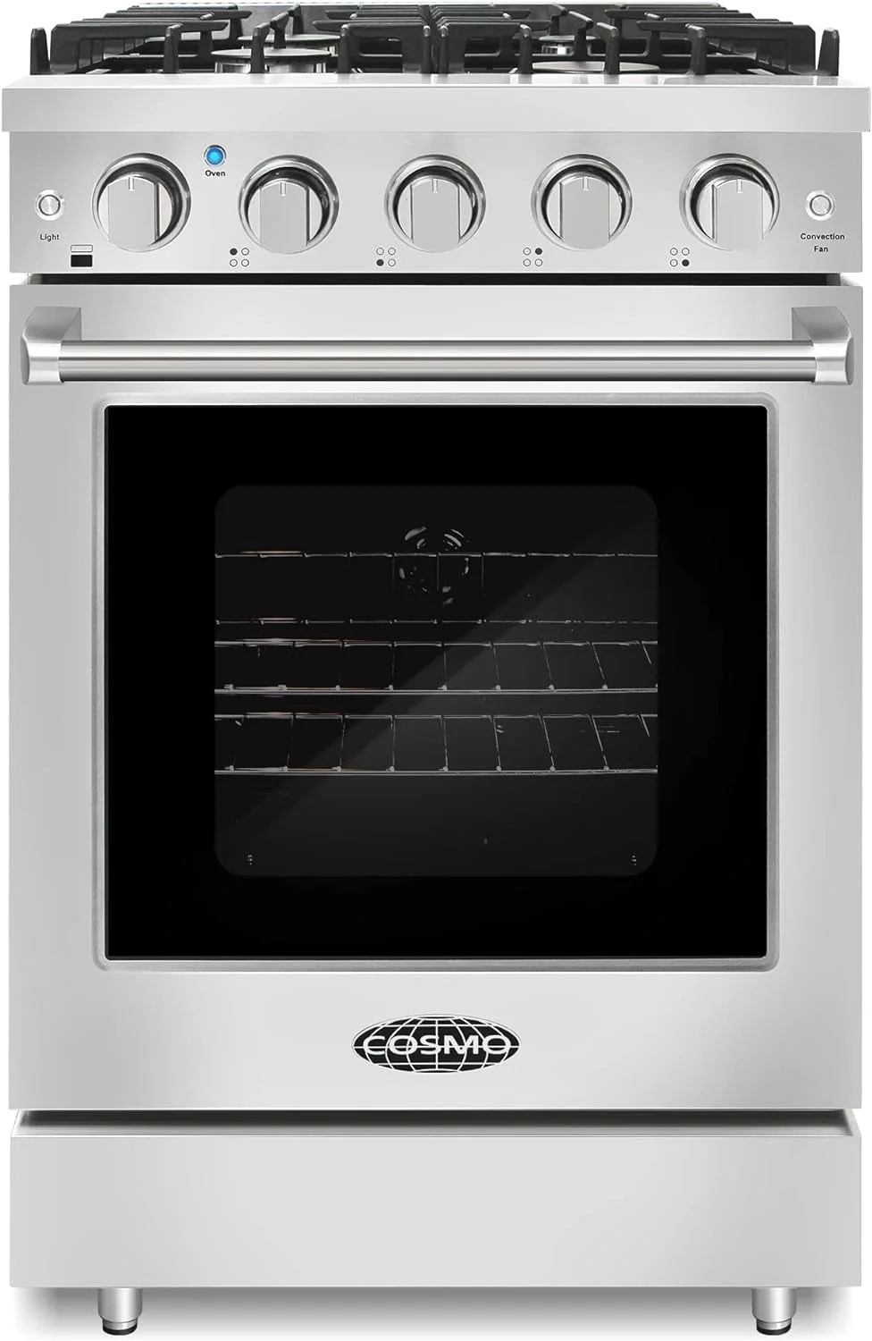 24 in. Freestanding Gas Range with 3.73 cu. ft. Capacity Oven in Stainless Steel