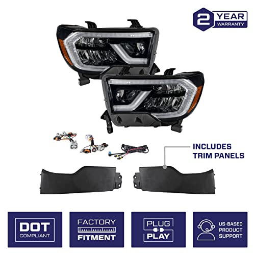 Sequential LED Headlights compatible with Toyota Tundra 2007-2013 (pair)