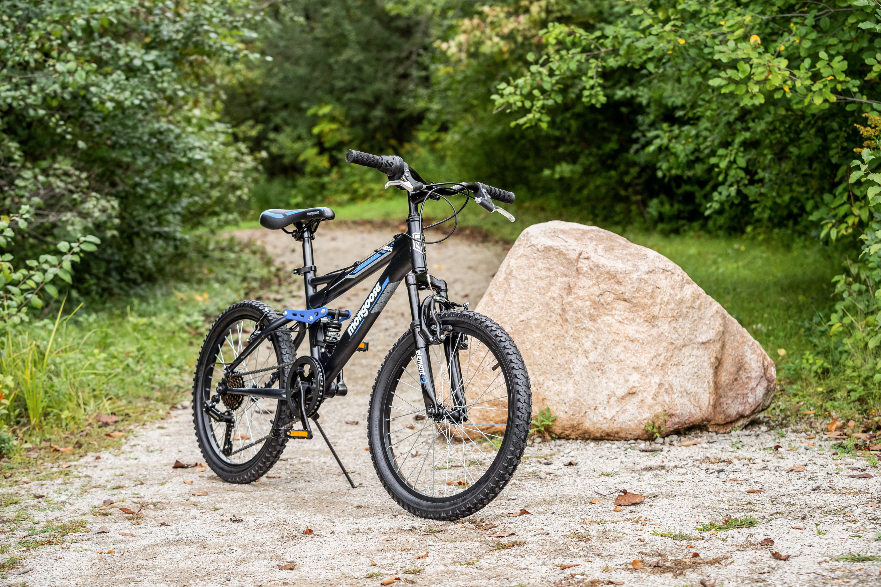 Mongoose Ledge 2.1 Mountain Bike, 20-inch wheels, 7 speeds, boys frame, Black