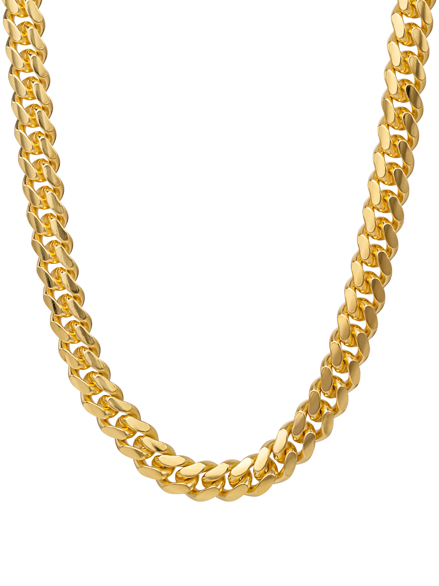 Shaquille O'Neal Men's Sterling Silver 14KT Gold Plated Curb Necklace, 20