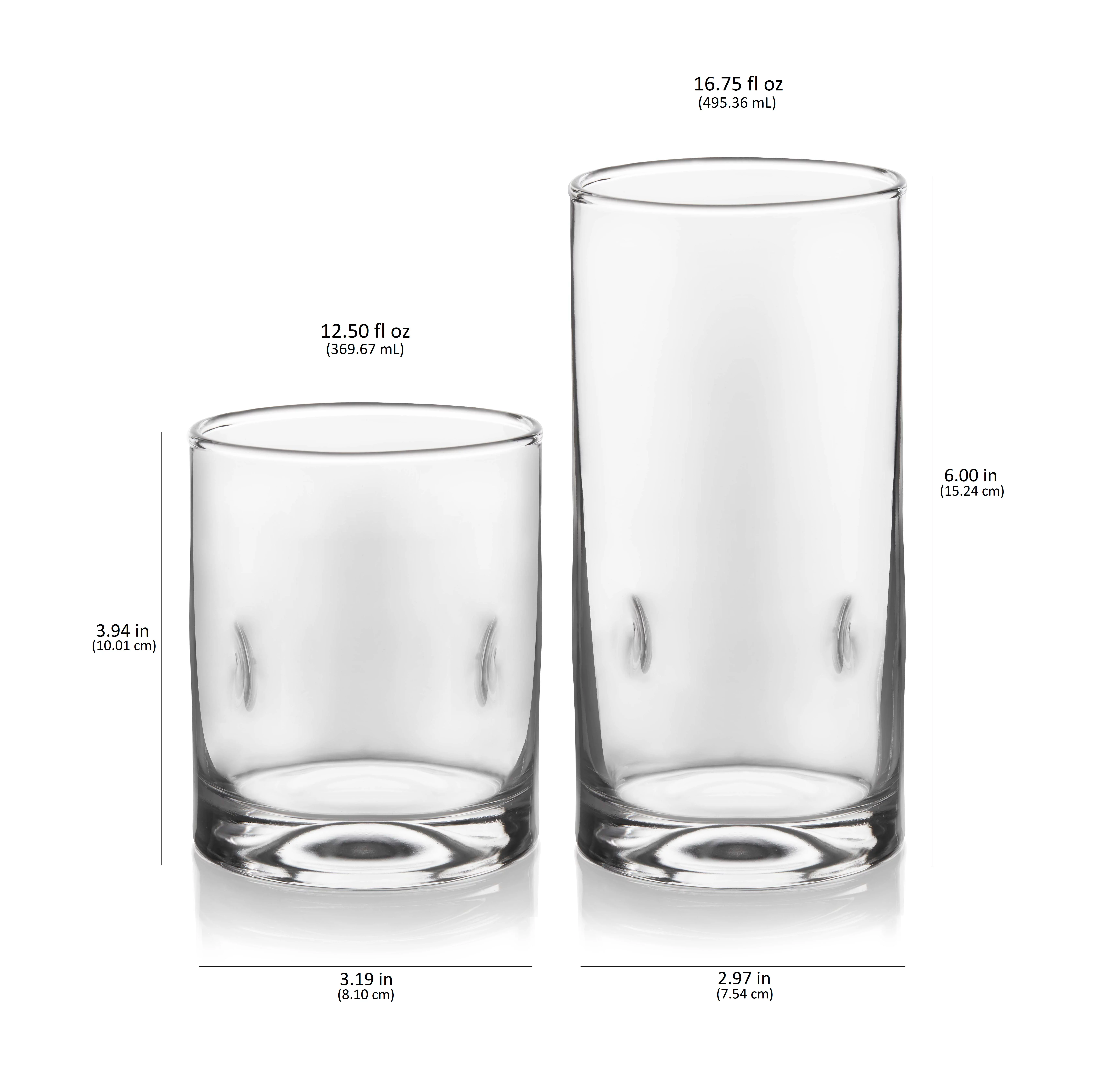 Libbey Impressions 16-Piece Tumbler and Rocks Glass Set