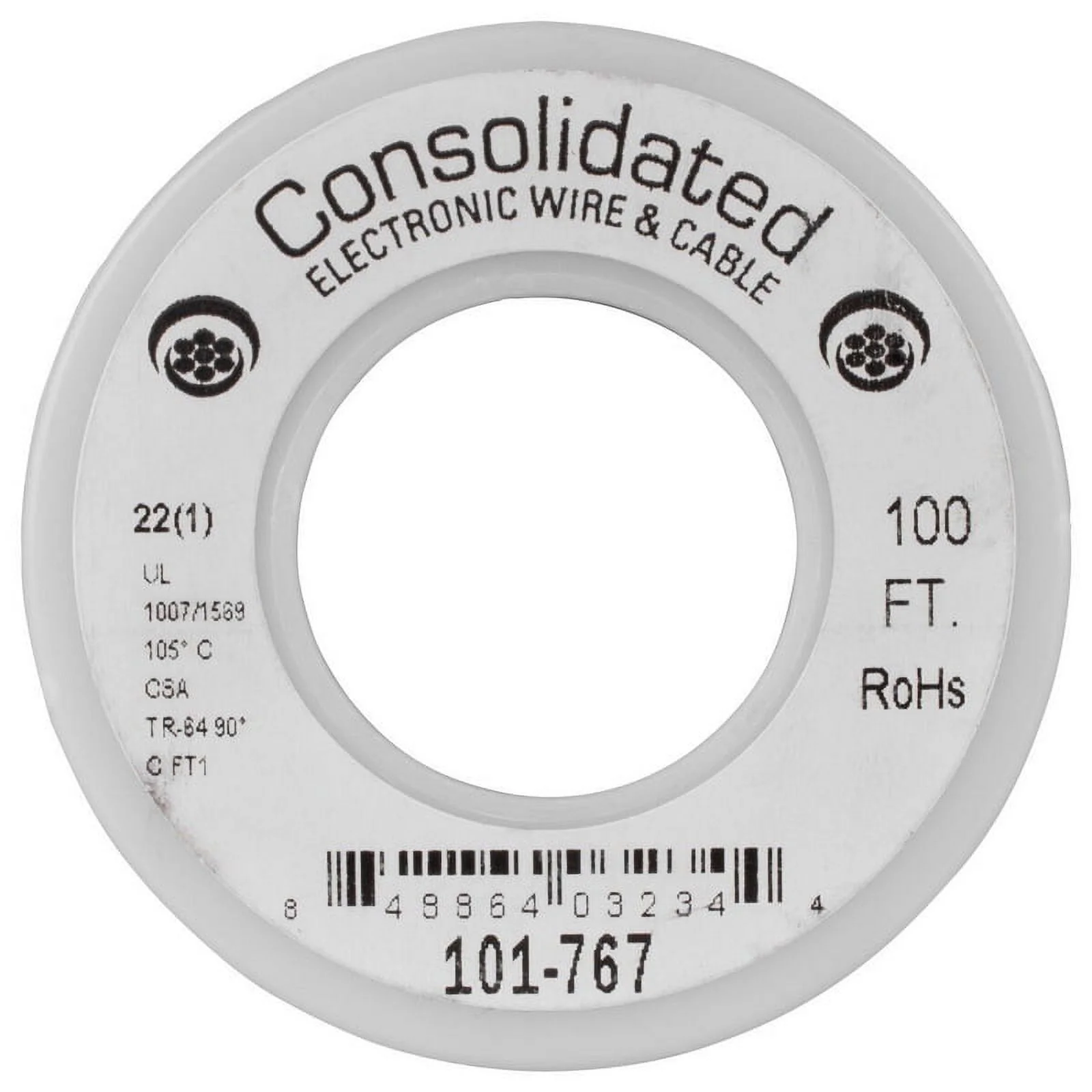 Consolidated 22 AWG Blue Solid Hook-Up Wire 100 ft.