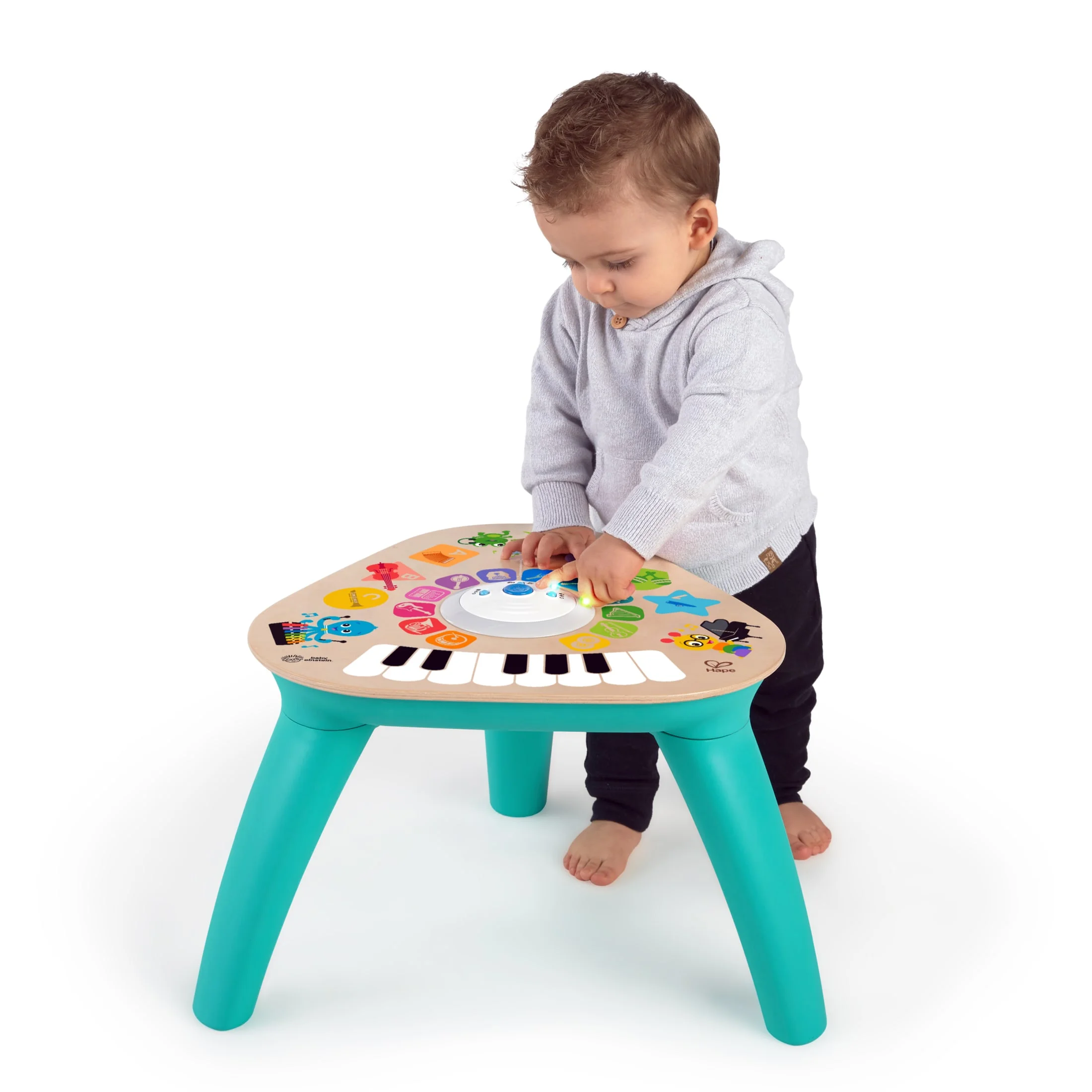 Baby Einstein Clever Composer Tune Table Magic Touch Electronic Wooden Activity Toddler and Baby Toy, Ages 6 months +