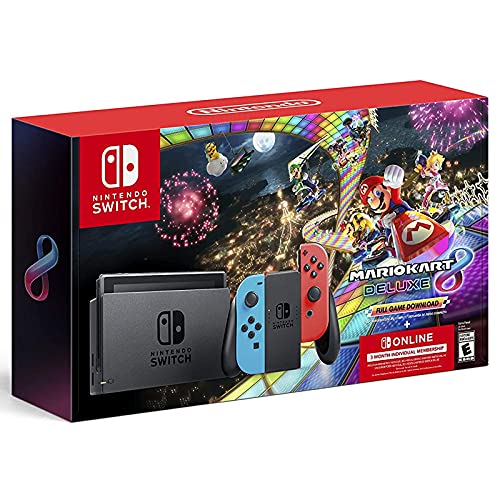 Nintendo Switch Mario Kart 8 Deluxe Bundle 3 Month Nintendo + 128GB MicroSD Card