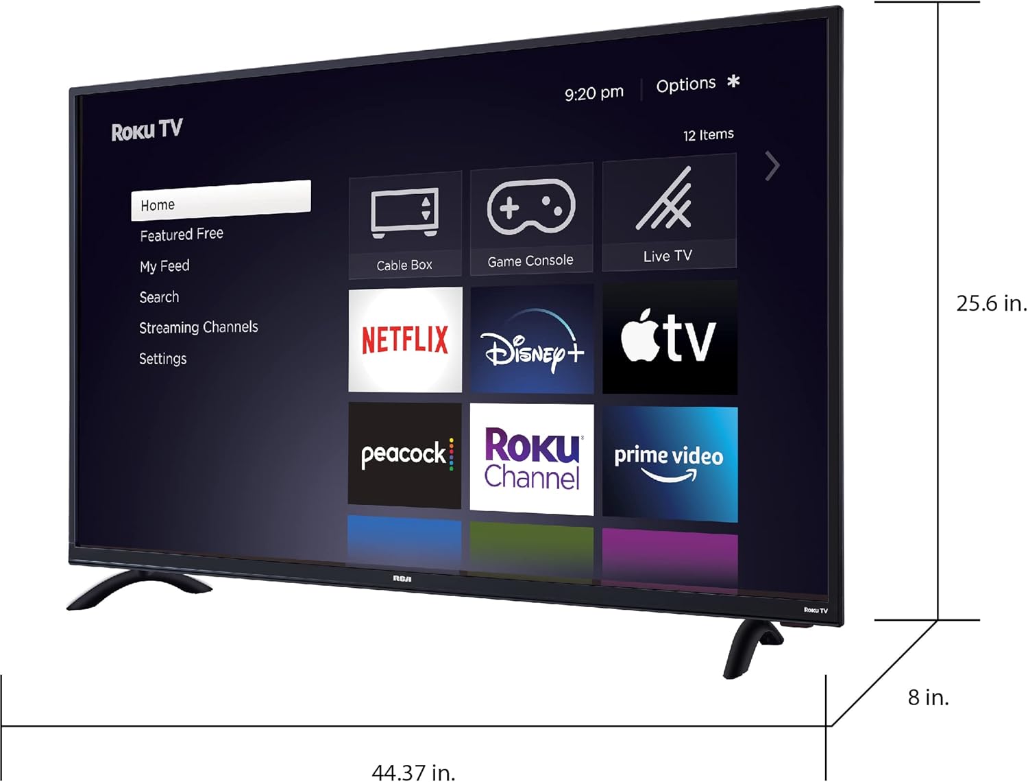 RCA 32-inch Flat Screen 720p Roku Smart LED TV - RTR3261, 2021 Model