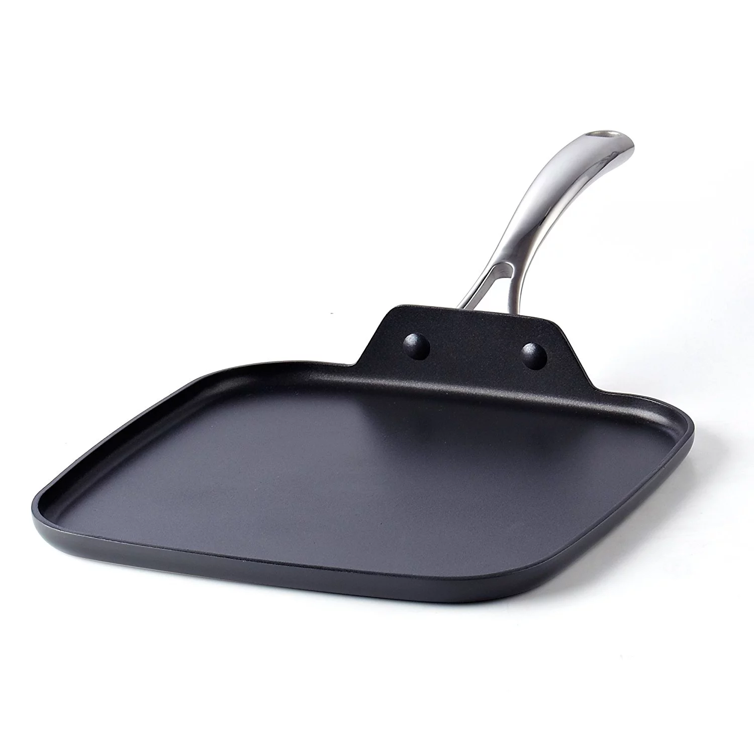Cooks Standard Nonstick Square Griddle Pan 11 x 11-Inch, Hard Anodized Cookware Griddle Pan, Black