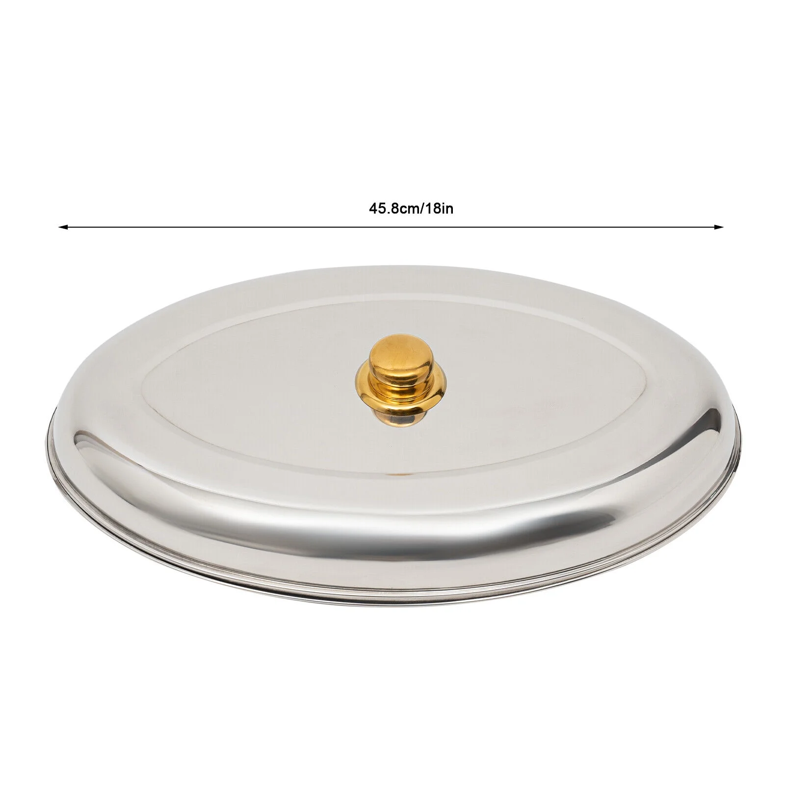 5.5L Stainless Steel Chafing Dish Buffet Set Oval Round Chafer BBQ Party W/ Lid