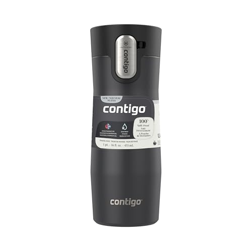 Contigo AUTOSEAL West Loop Vacuum-Insulated Stainless Steel Travel Mug with Easy-Clean Lid 20 oz Sake
