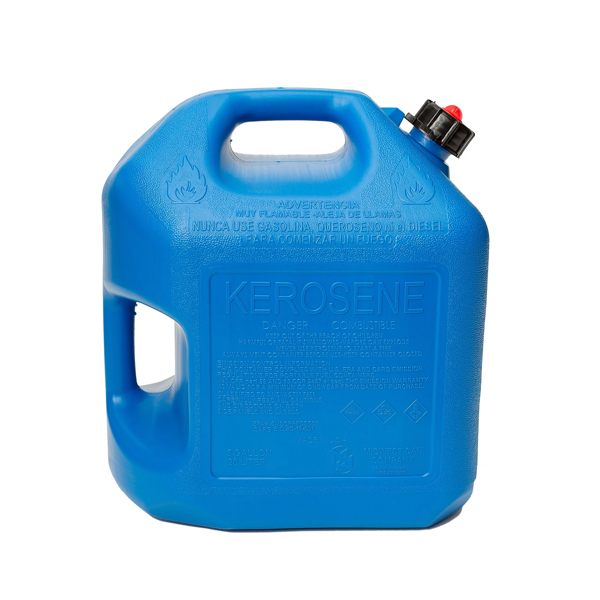 Midwest Can Company 7610 5 Gal Kerosene Gas Can Container with Spout (4 Pk)