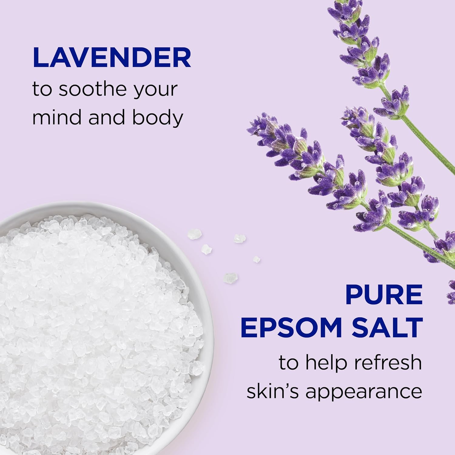 Dr Teal's Epsom Salt Soaking Solution and Foaming Bath with Pure Epsom Salt Combo Pack, Lavender (Packaging May Vary)