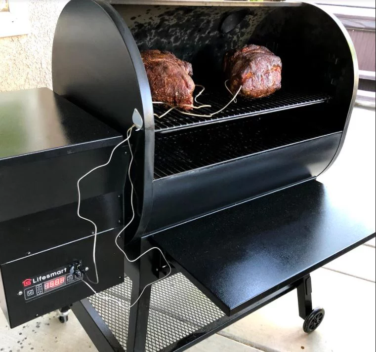 Lifesmart 1500 Square Inch Pellet Grill and Smoker with Dual Meat Probes, Precision Digital Control and 3 Cooking Racks