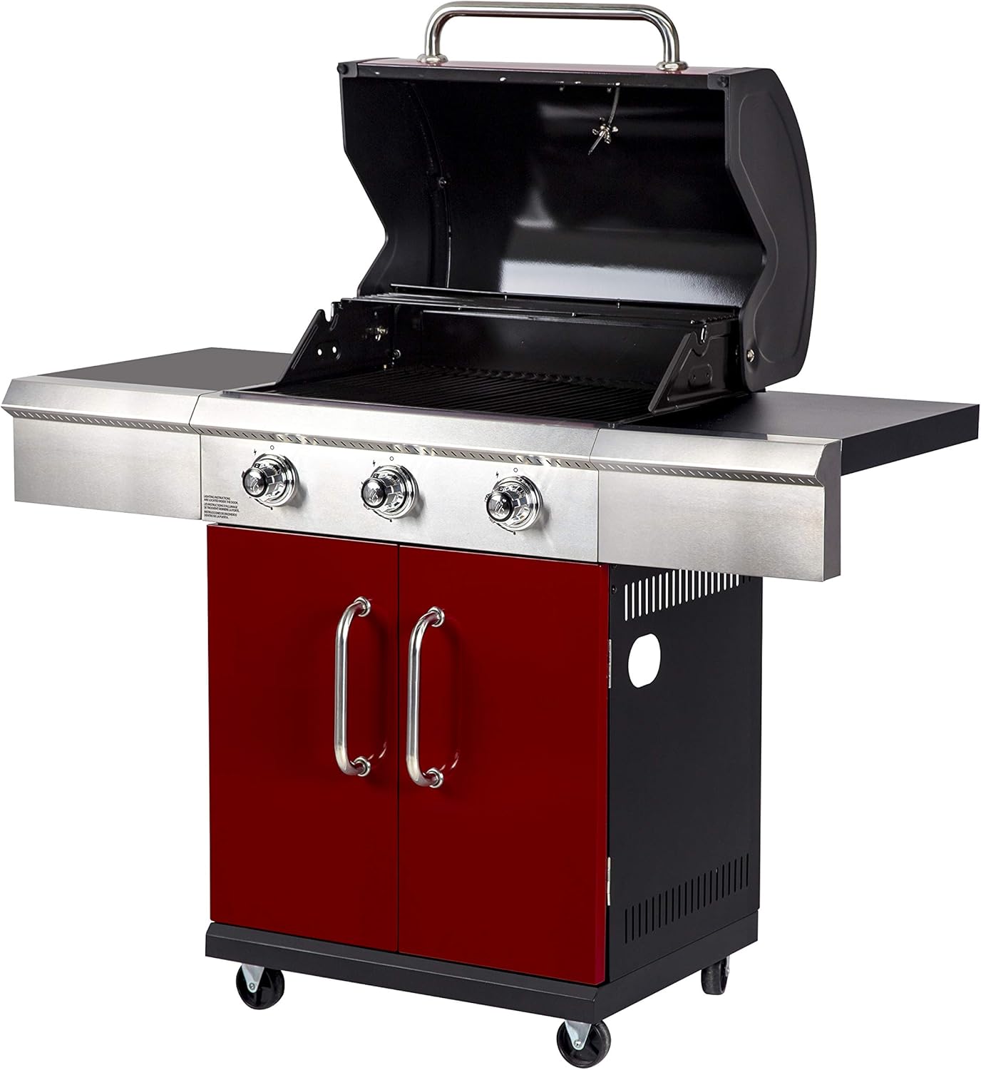 Dyna-Glo DGG424RNP-D 3 Burner Red LP Gas Grill