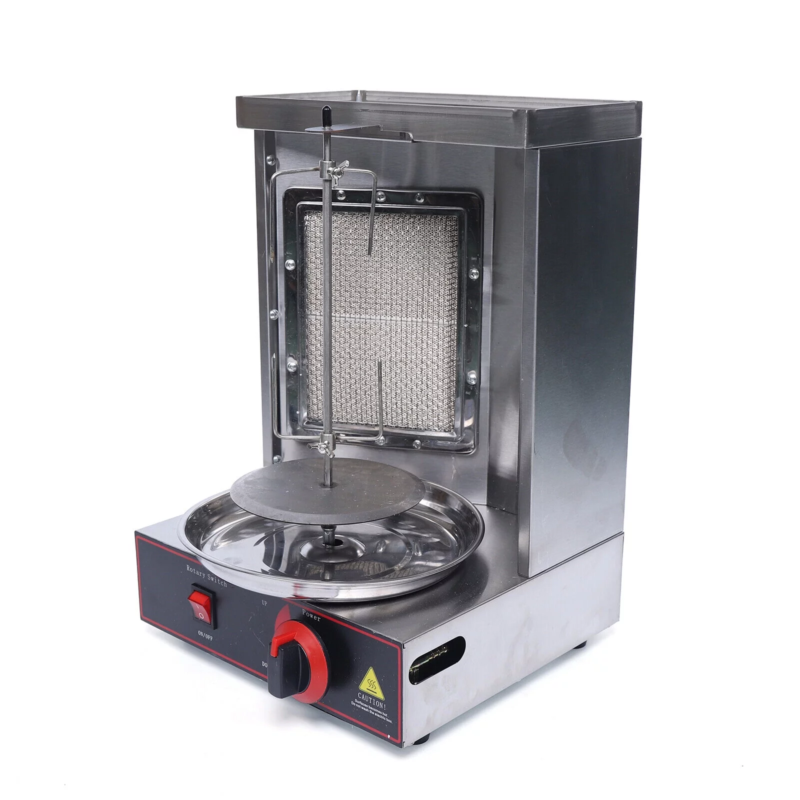 Miumaeov Commercial Vertical Gas Doner Kebab Grill Meat Shawarma Machine BBQ Rotisserie Oven Smokeless Broiler
