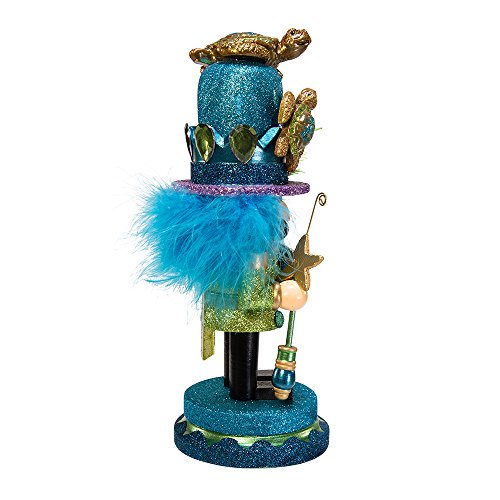 Kurt Adler Hollywood Nutcracker with Sea Turtle Hat, 11-Inch,Blue