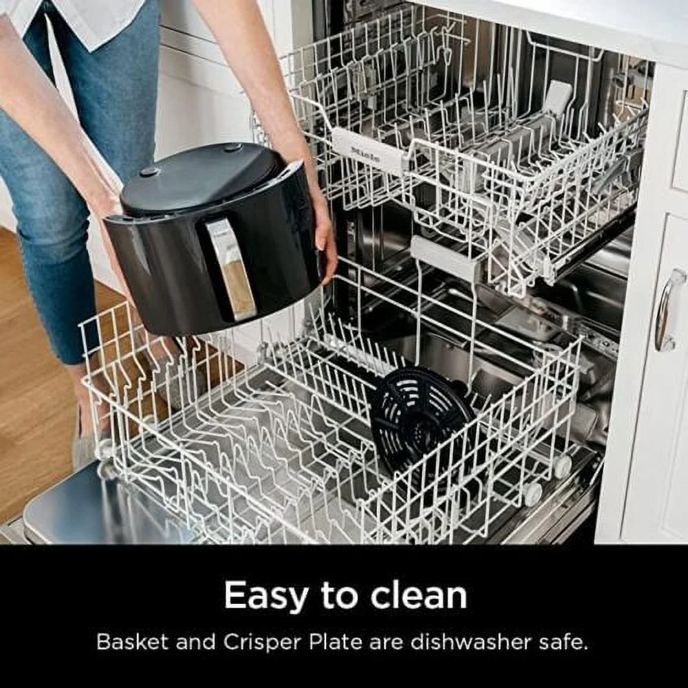 Built-In Smart  Black Large Electric Air Fryer 4 Qt