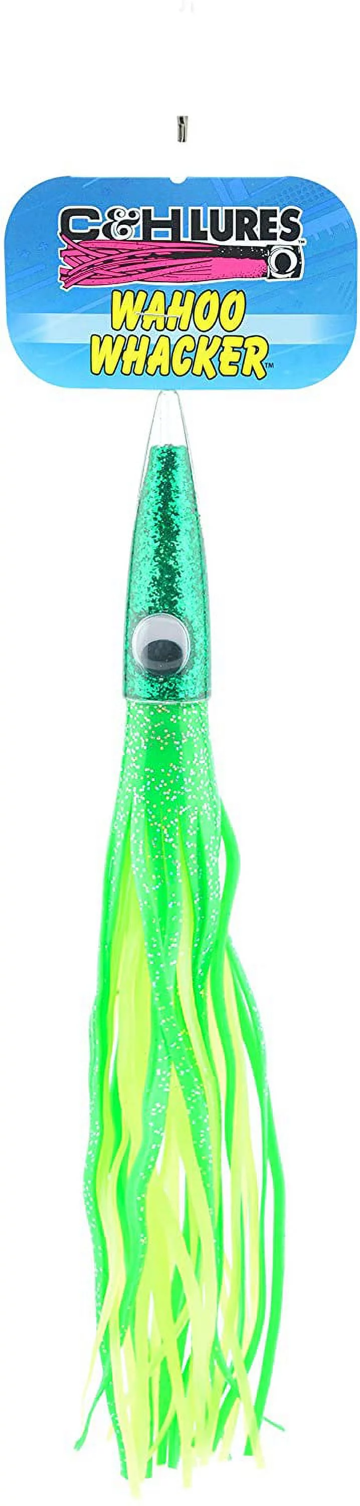 C&H CH-WW04 Wahoo Whacker Trolling Lure, Green/Yellow Skirt, 6 oz 11.5