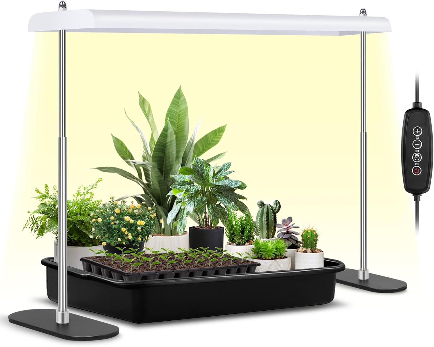 FOXGARDEN® Grow Light Stand, Advanced LED Plant Growth Lighting with 4/8/12H Timer, 6 Dimming Options, and Adjustable Height - Optimal for Indoor Plants in Seedlings, Vegetative, and Flowering Phases