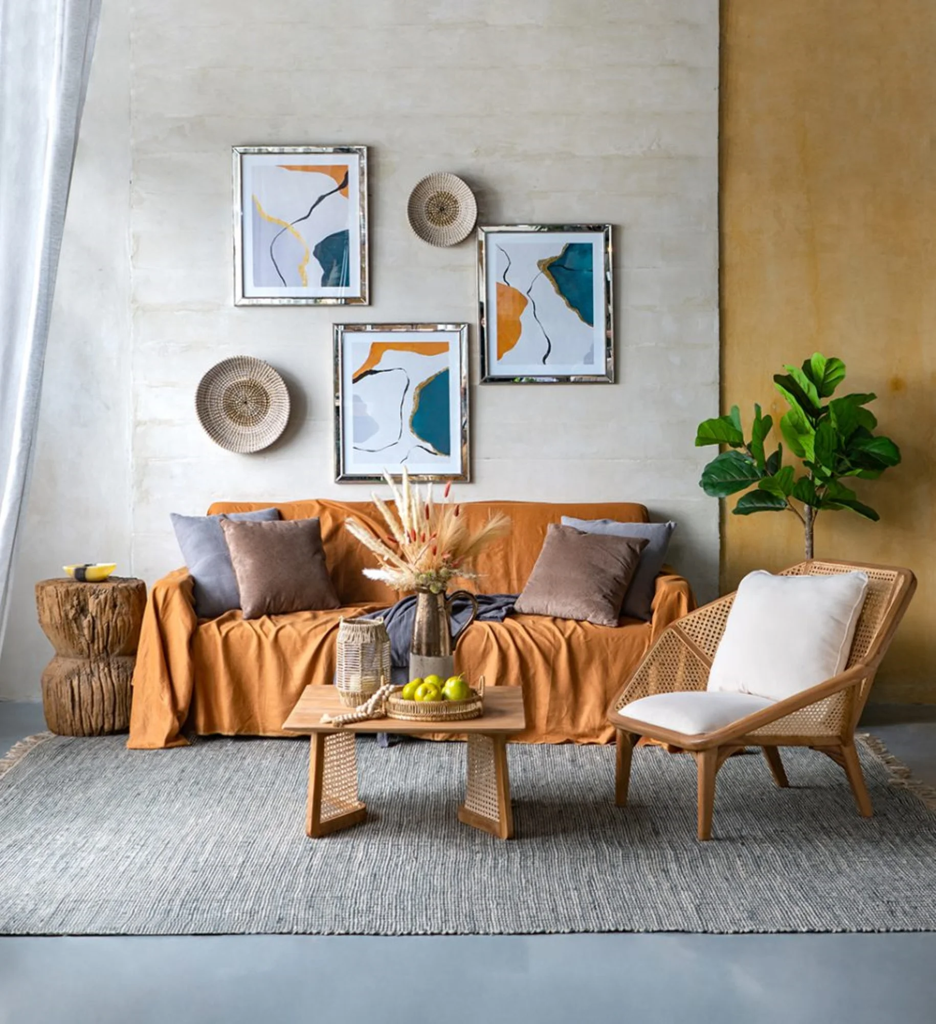 CC Home Furnishings Abstract Framed Wall Arts - 22