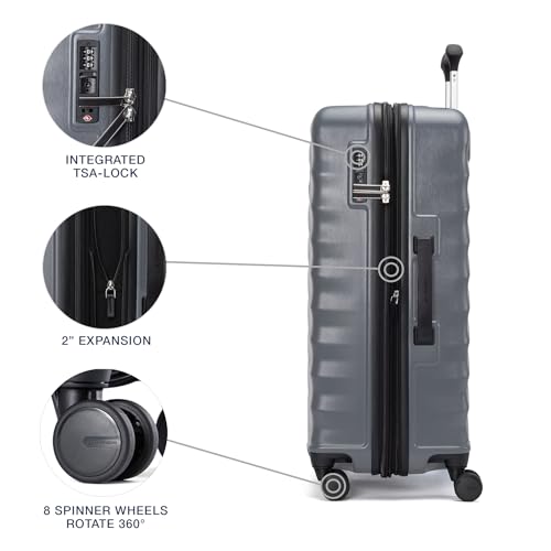 Travelpro Maxlite Air V2 Hardside Expandable Carry on Luggage, 8 Spinner Wheels, Lightweight Hard Shell Suitcase, TSA lock, Black, Carry On 21-Inch