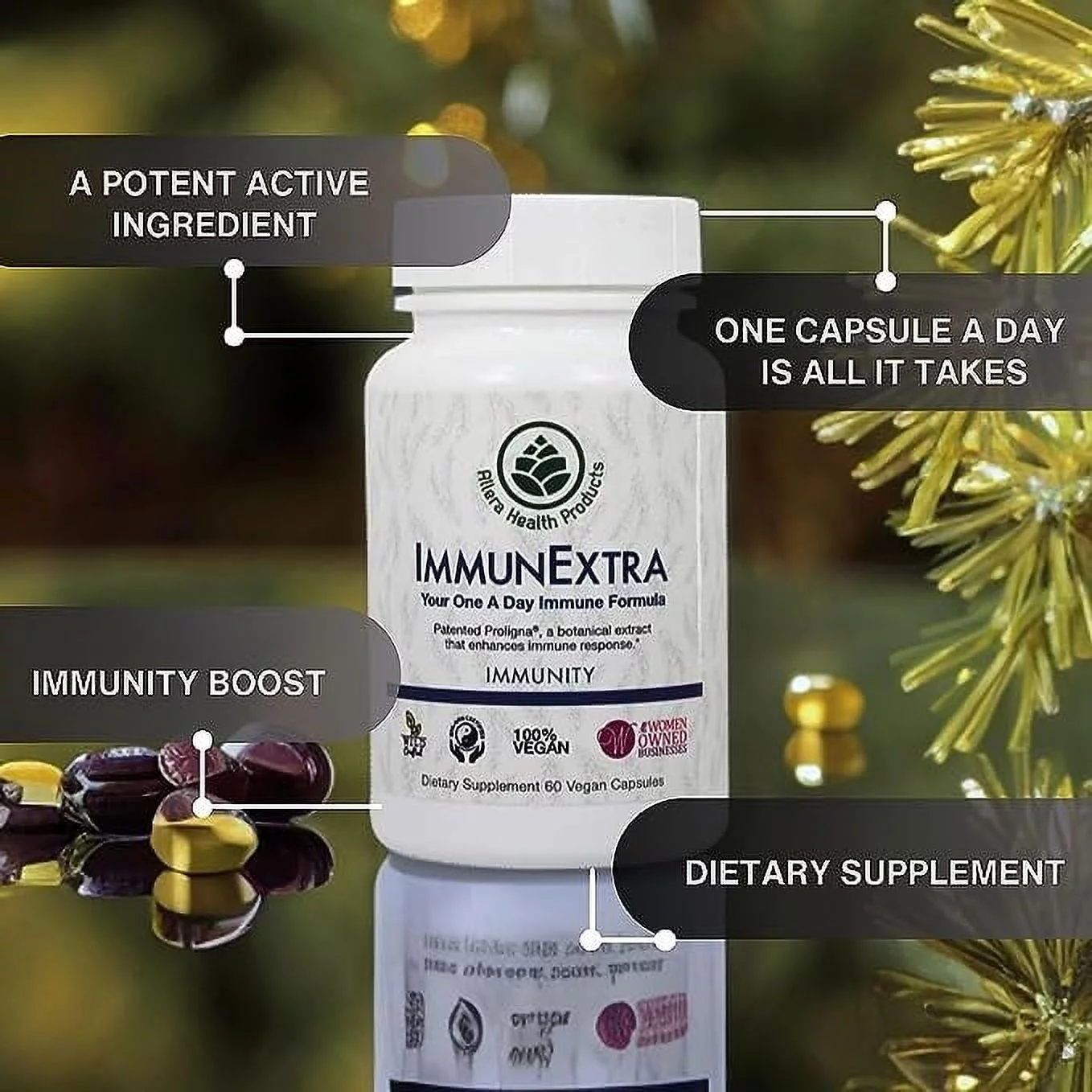 Immune Extra Allera Health Products 60 VCaps Pack of 3