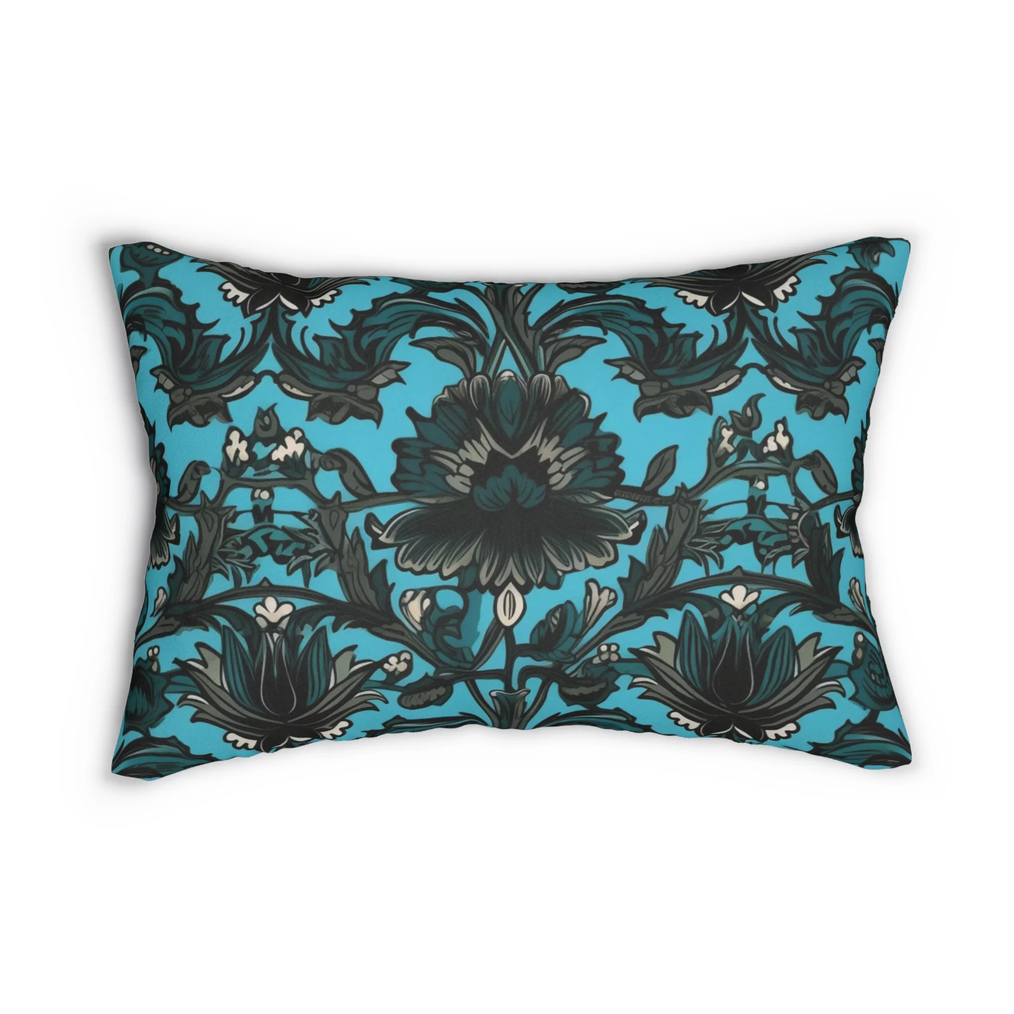 Lumbar Pillow with Jacobean Design