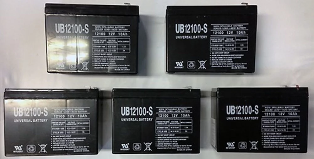 12V 10AH BATTERY ZHEJIANG HAIJIU 6-DFM12A F2 .250 TERMINALS REPLACEMENT - 5 Pack