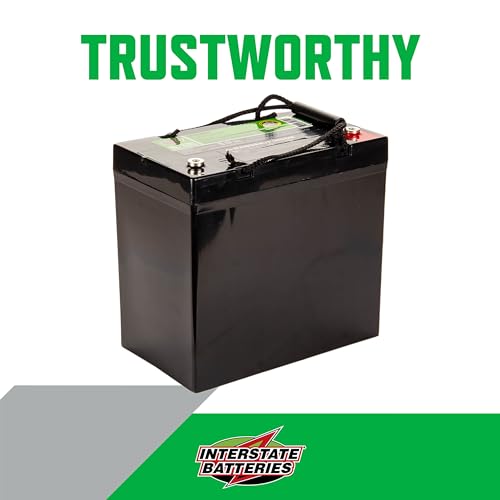 Interstate Batteries 12V 35AH Sealed Lead Acid (SLA) AGM Deep Cycle Battery (DCM0035) Insert Terminals