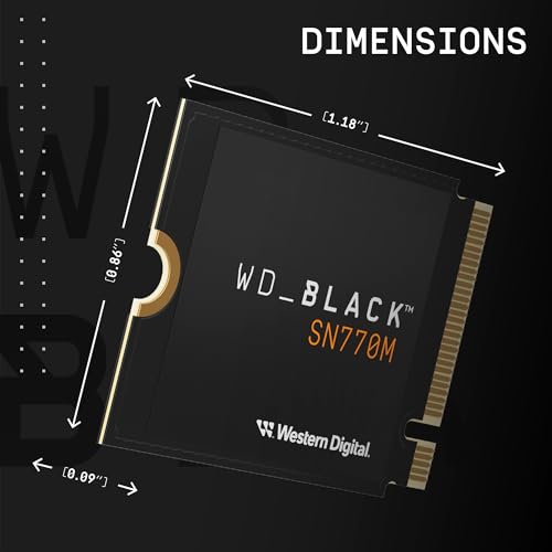 WD_BLACK 500GB SN770 NVMe Internal Gaming SSD Solid State Drive - Gen4 PCIe, M.2 2280, Up to 4,000 MB/s - WDS500G3X0E