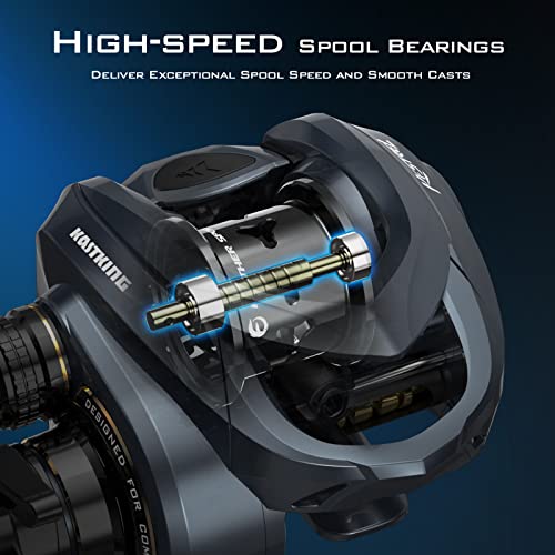 KastKing Kestrel Elite Baitcasting Fishing Reel, Magnesium Frame Finesse Baitcaster Lightest at only 4.4 Ounces, Easily Cast Lures Down to 1/32 oz, 11+1 Double Shielded BB, 8.4:1 High Speed Gear Ratio