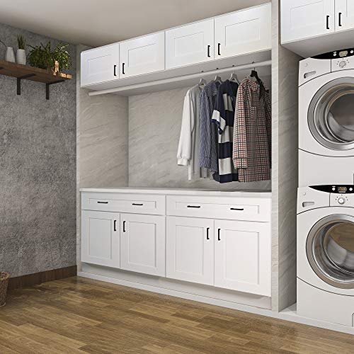 Brookings Shaker Unassembled Bridge Wall Kitchen Cabinet W3018, 30 W x 12 D x 18 H, Painted White with Sherwin Williams®, Solid Wood – Design House, 561662