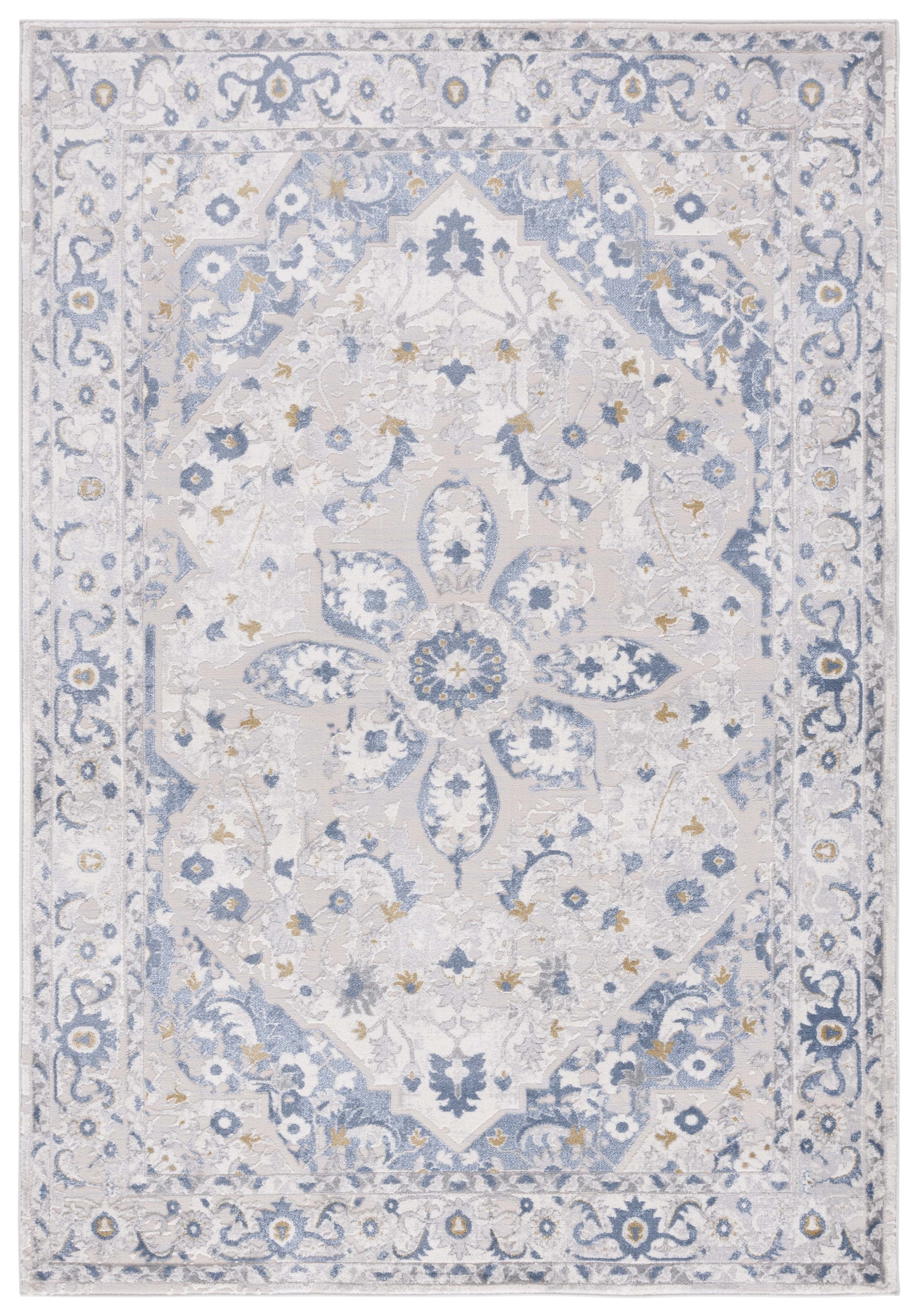 SAFAVIEH Palma Vianne Oriental Area Rug, Light Grey/Blue, 5'5