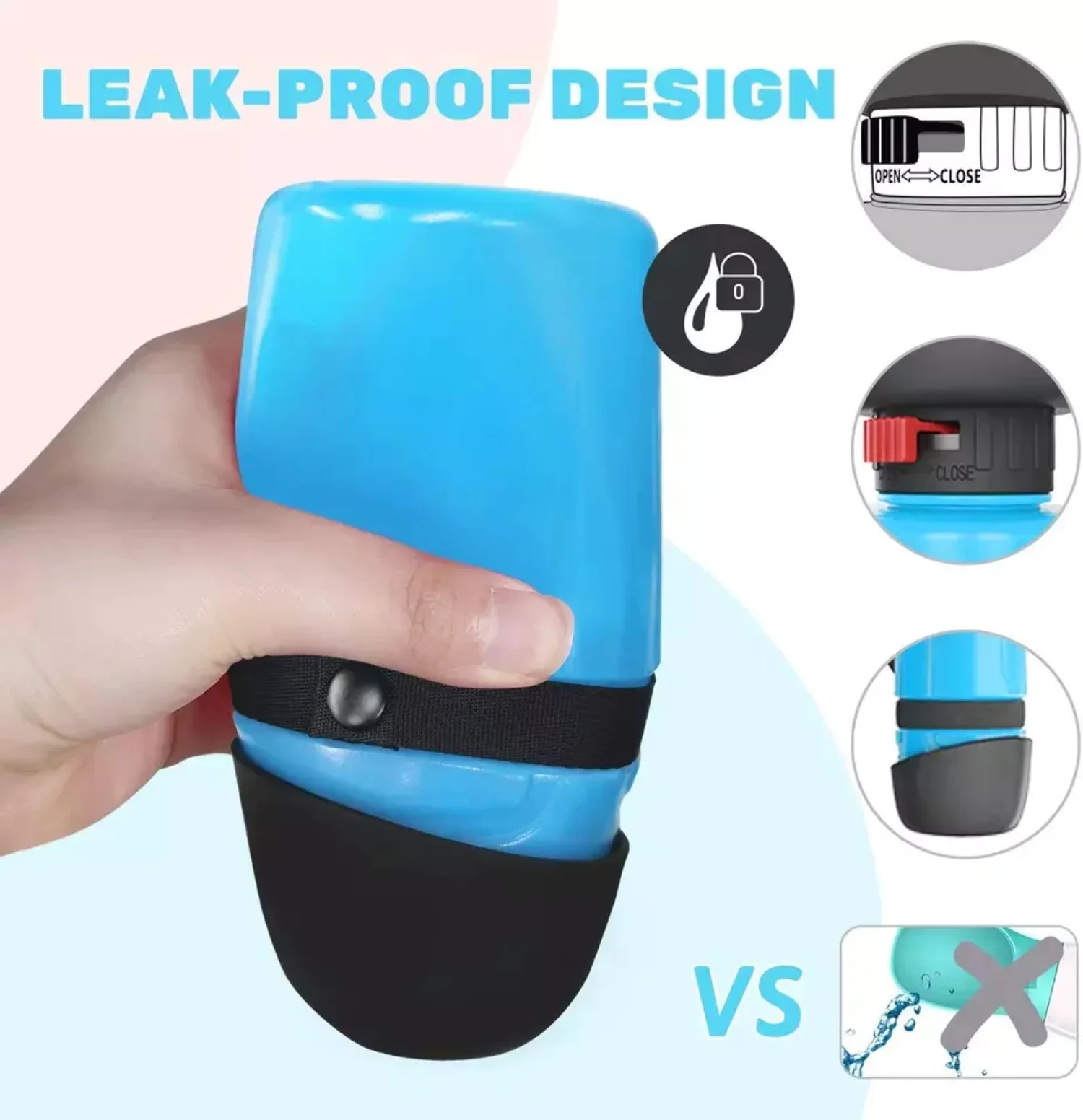 E Y S Ultimate Dog Walking Combo: Eco-Friendly Poop Bags (120 Count), Convenient Waste Bag Carrier  Collapsible Flip-Top Water Bottle Set