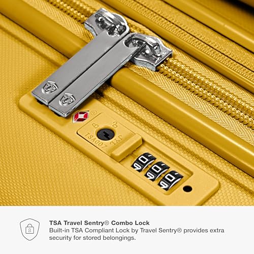 Traveler's Choice Pagosa Indestructible Hardshell Expandable Spinner Luggage, Black, 22