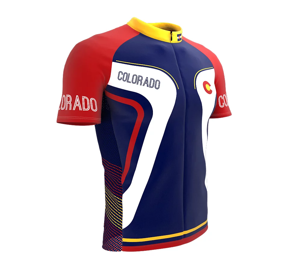 Colorado Bike Short Sleeve Cycling Jersey  for Men - Size L