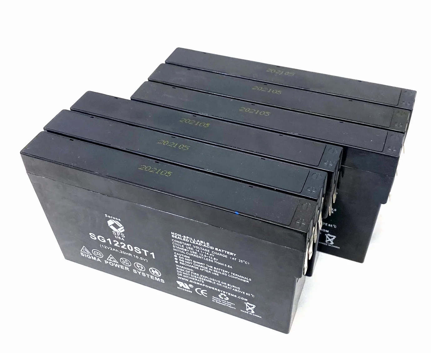 SPS Brand 12V 2Ah Replacement Battery for CLARY CORPORATION UPS500VA (6 Pack)