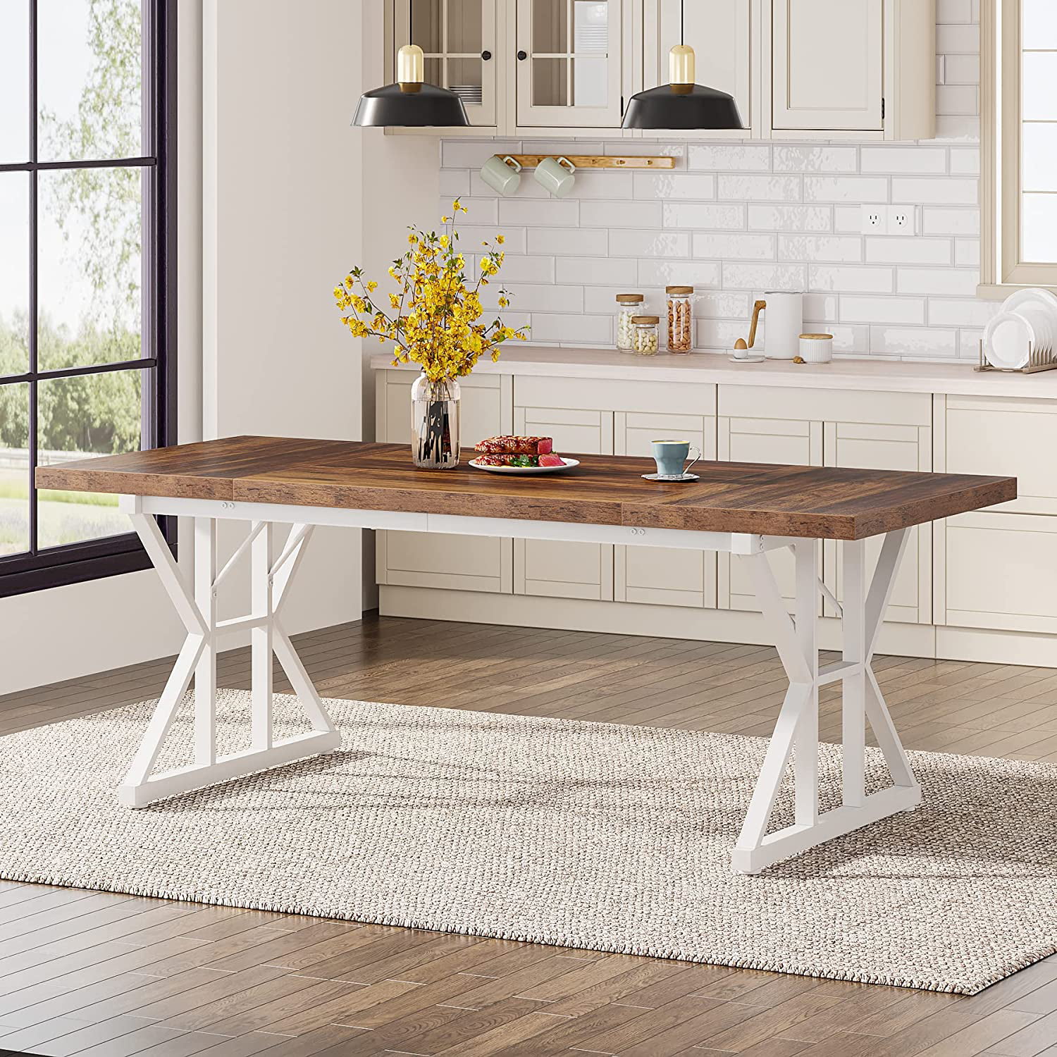 Tribesigns Farmhouse Dining Table for 6, 71