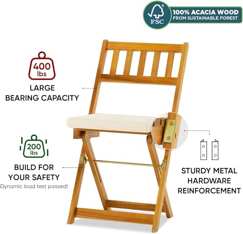 IDZO Heavy Duty 500lbs Weight Capacity Wicker Bistro Table and Chairs Set of 2 with Olefin Fabric Soft Cushions