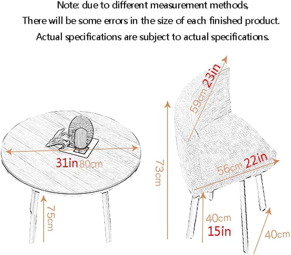 Round Dining Table Set W/ 4 Chair - Save Space Table and Chair Combination Balcony Dining Room Kitchen Dining Table and Chair Set of 5 80cm / 90cm Office Reception Table ( Color : Grey , Size : 80cm/3