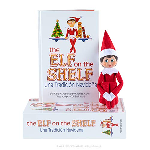 The Elf on the Shelf: UNA TradiciÃn NavideÃa Spanish Language Book & Blue-Eyed Girl Scout Elf