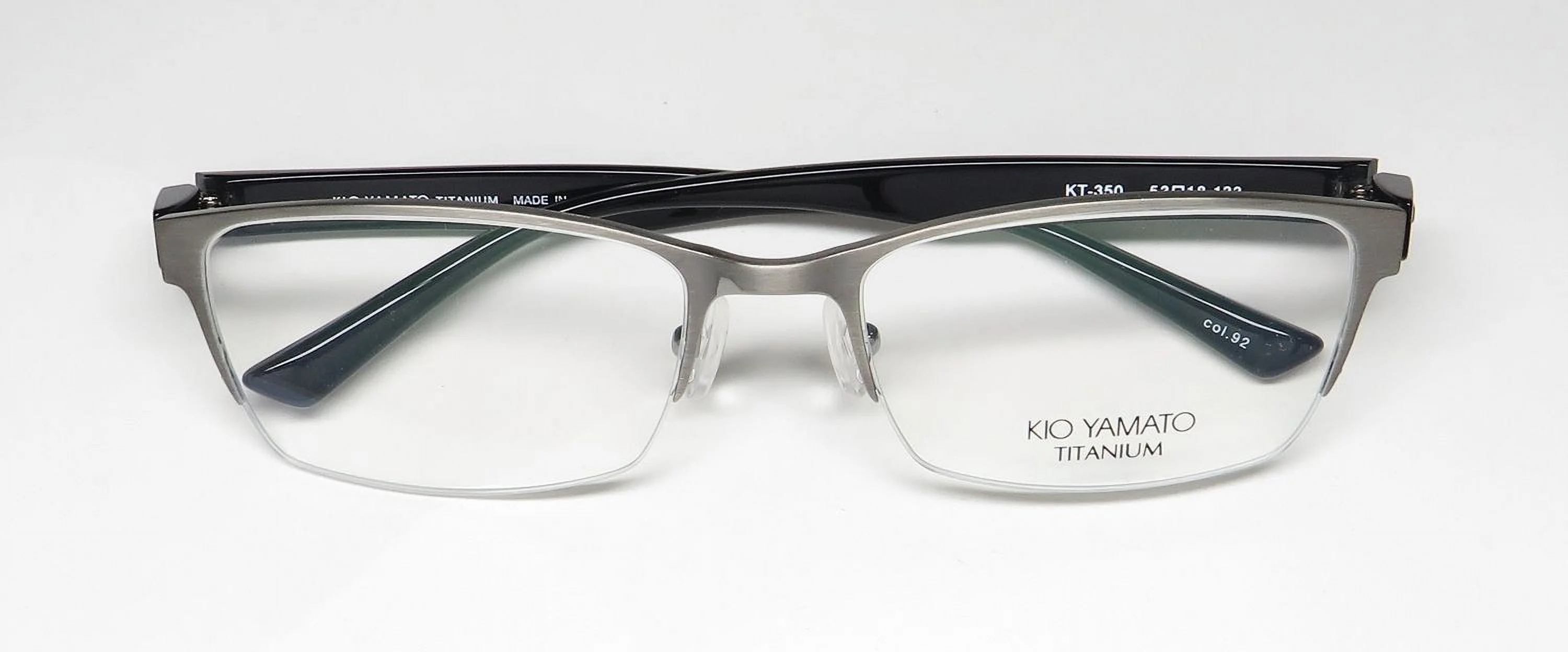 KIO YAMATO KT-350 TITANIUM HALF-RIMLESS JAPENESE DESIGNER EYEGLASS FRAME/GLASSES