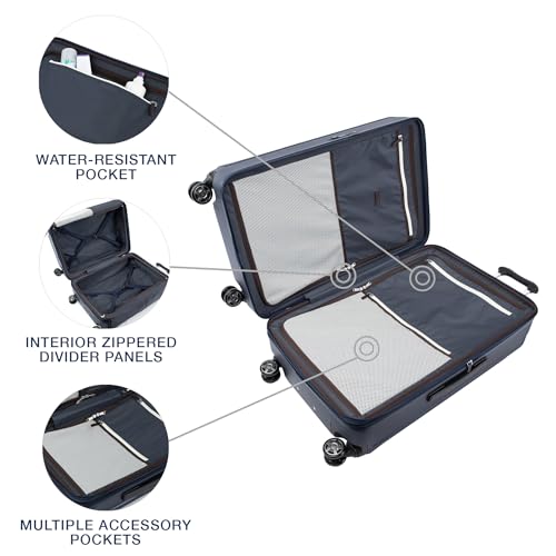 Travelpro Platinum Elite Hardside Expandable Carry on Luggage, 8 Wheel Spinner, TSA Lock, Hard Shell Polycarbonate Suitcase, Metallic Sand, Compact Carry on 20-Inch